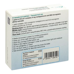 EVRA contraceptive patches norelgestromin ethinylestradiol
